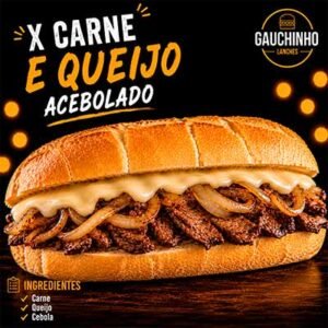 X-Carne-Queijo-Acebolado